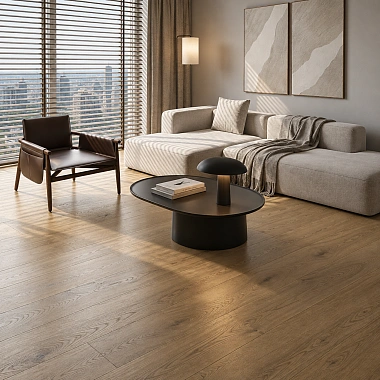 Кварцевый паркет Quartz Parquet Престиж Дуб Карельский 419. Размер 700-1900х190х7мм (1.805)