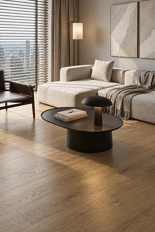 Кварцевый паркет Quartz Parquet Престиж Дуб Карельский 419. Размер 700-1900х190х7мм (1.805)