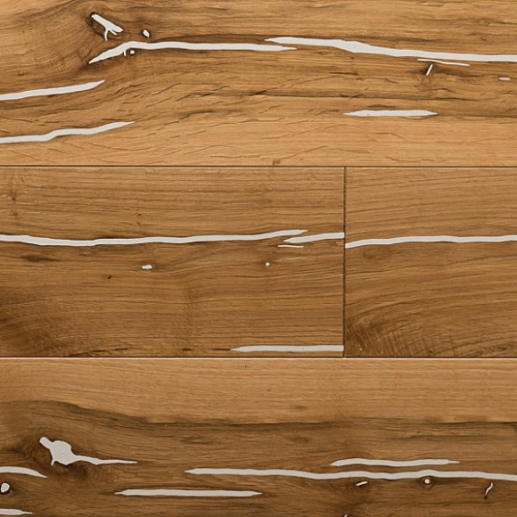 Инженерная 3-х слойная доска HAVEN Тайгер Дуб N1 Рустик. Размер 1600-2400х185х16 мм.