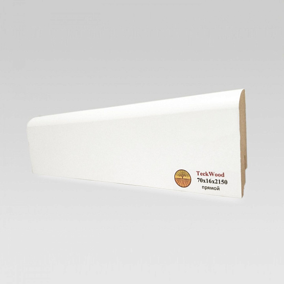 Плинтус Teckwood Белый прямой 70