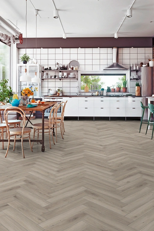 Ламинат Kronotex Herringbone Eiche Silber D 3773