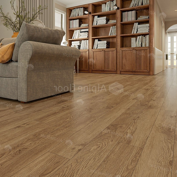 Кварцвиниловый SPC ламинат Alpine Floor Grand Sequoia Village Гевуина ECO 11-707 1220×125×4