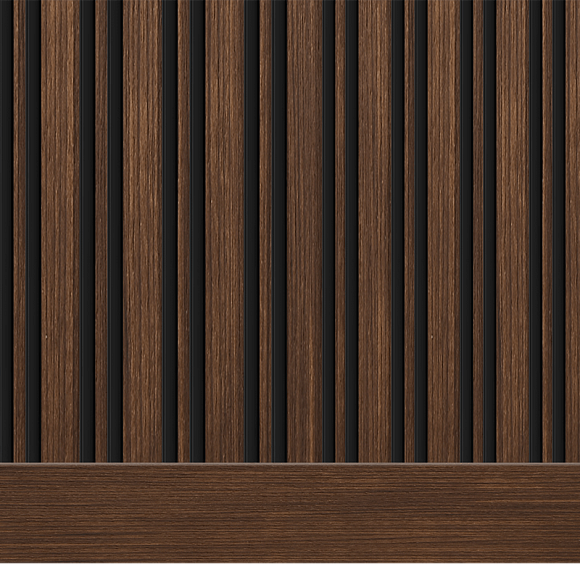 Плинтус  B90V1 BR396 HI WOOD 90мм х 14мм х 2.7м