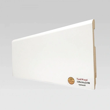 Плинтус Teckwood Белый прямой 120