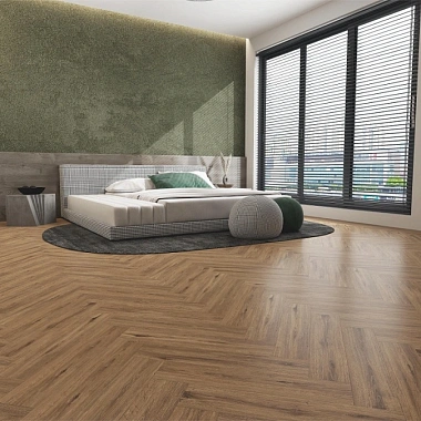 Кварцвинил Draw Wood Herringbone Oak 003 со встроенной подложкой EVA. Размер 610х126х5мм (1.537)