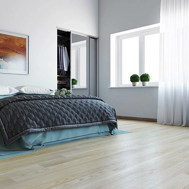 Паркетная доска Polarwood Space Дуб Premium Mercury White oiled 2G 1800×138×14
