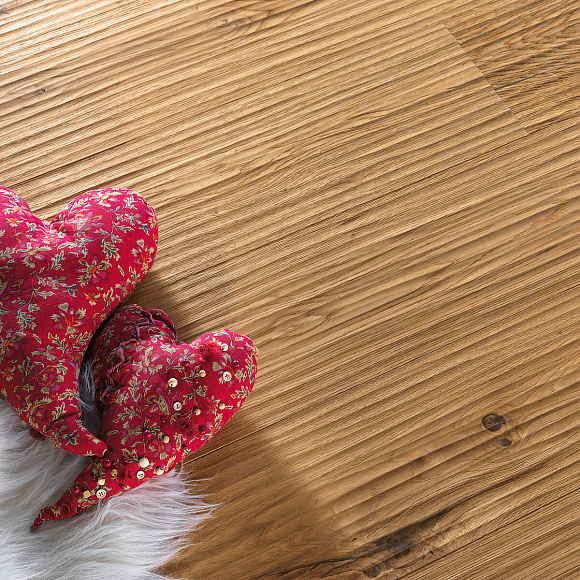 Инженерная 3-х слойная доска HAVEN Дуб R6 Рубанок Рустик. Размер 1600-2400х185х16 мм.