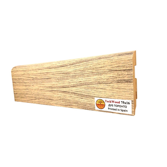 Плинтус Teckwood Дуб Торонто (Oak Toronto) 75 мм