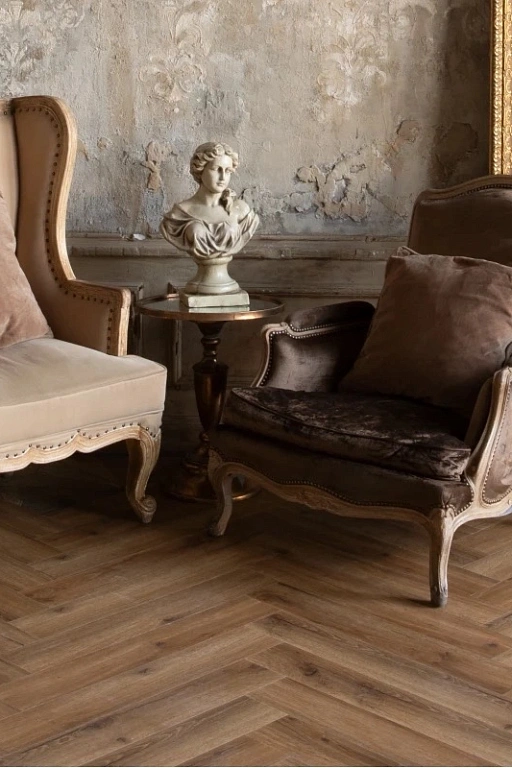 SPC ламинат Vinilam VinilPol Herringbone Паркет Франческо