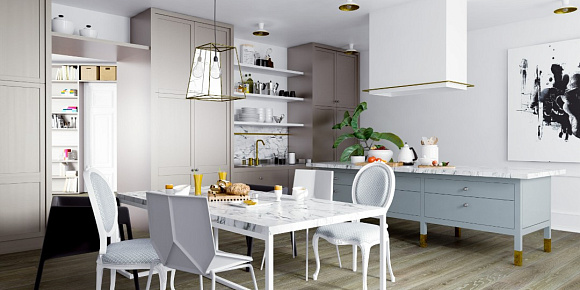 Паркетная доска ESTA Дуб Vivid Olive Grey Ivory Pores