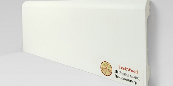 Плинтус Teckwood Белый ДП8 100х14 крепление на клипсу