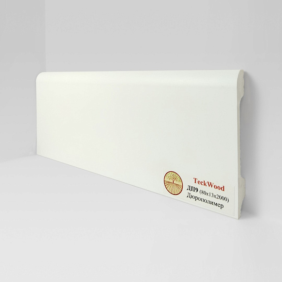 Плинтус Teckwood Белый ДП8 100х14 крепление на клипсу