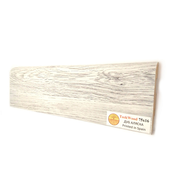 Плинтус Teckwood Дуб Аляска (Oak Alaska) 75 мм