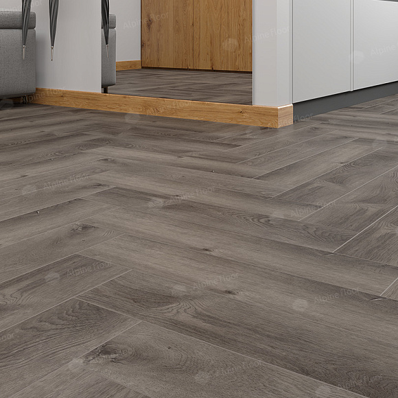 Кварцвиниловая плитка Alpine Floor клеевая Parquet LVT Дуб Мерга ЕСО 16-13 венгерская елка 590×118×2,5