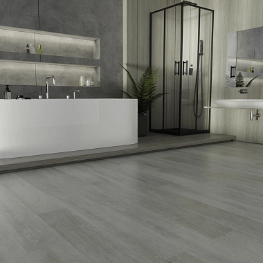 Кварцвиниловая плитка SPC Ideal Flooring Prime Wood 01006 Platinum