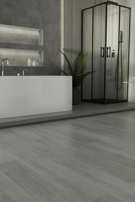 Кварцвиниловая плитка SPC Ideal Flooring Prime Wood 01006 Platinum