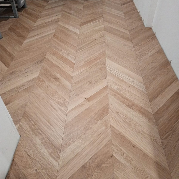 Инженерная доска HAVEN Французская елка Дуб N9 Натур. Размер 600х100х12 мм.