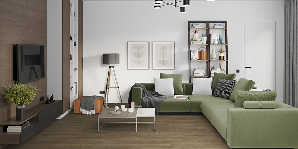 Кварцвиниловый SPC ламинат Damy Floor Family Дуб Мокко Mocha Oak 0030-6 1220×180×4