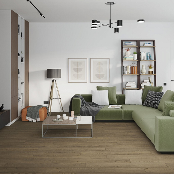 Кварцвиниловый SPC ламинат Damy Floor Family Дуб Мокко Mocha Oak 0030-6 1220×180×4